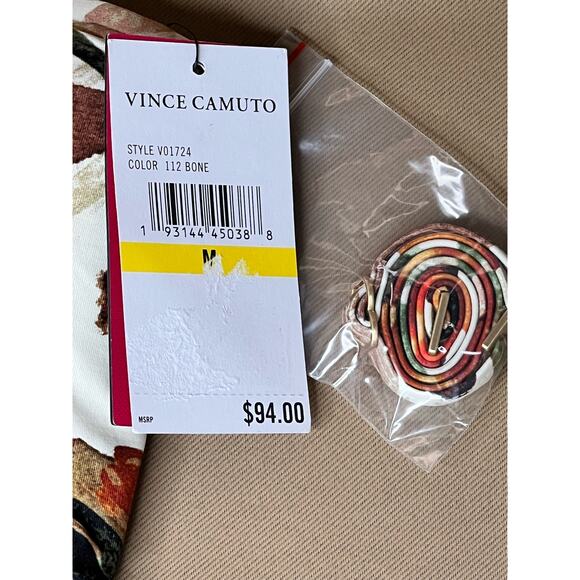 Vince Camuto Seychelles Floral Tie Front Babydoll Tankini Top in Bone M NWT - Picture 4 of 4